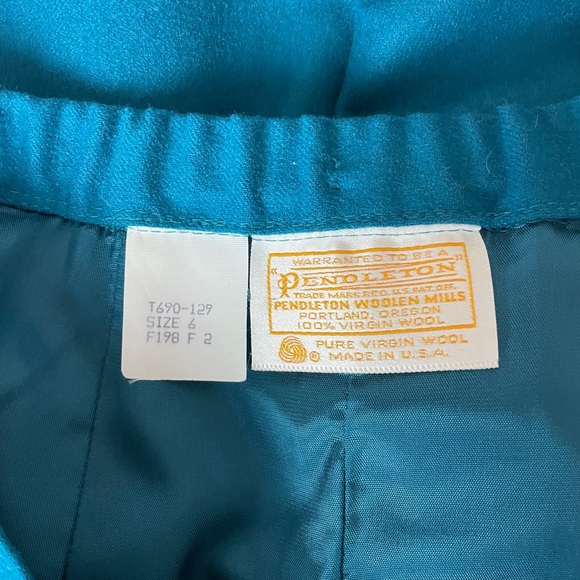 Vintage teal Pendleton suit in stellar condition - Picture 8 of 10